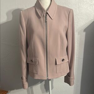 Tahari Arthur S Levine PinkTailored Blazer with Pointed Collar Sz 8